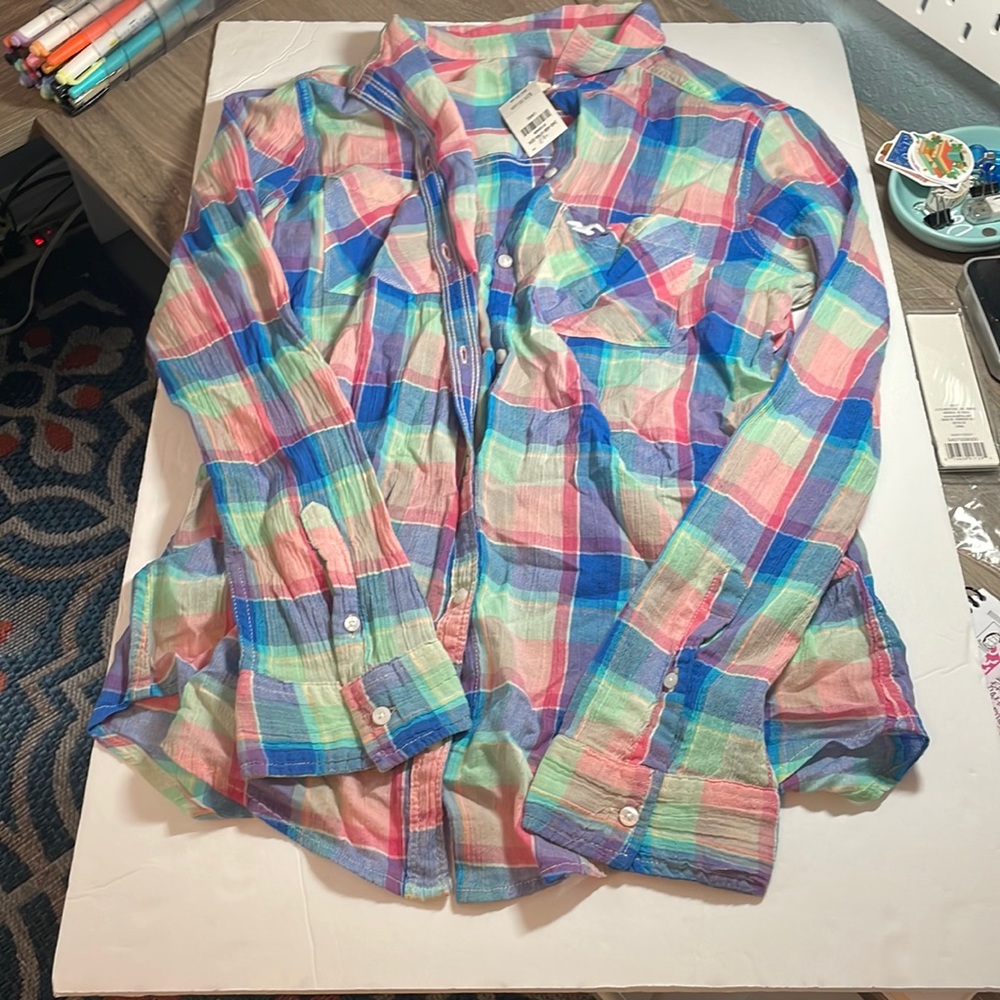 Hollister Plaid Button down